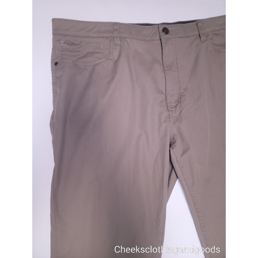 English Laundry Mens 5-Pocket Tech Pants Taupe Brown 42x32 Straight Leg Stretch - Picture 3 of 11